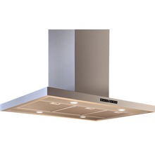 Kovový odsavač par s ovládacím panelem a integrovaným osvětlením