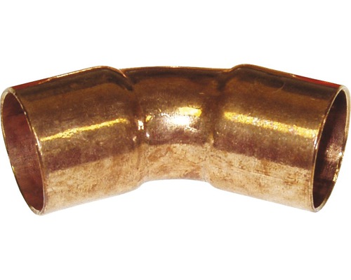 Oblouk 45 AA 5041 12 mm, měď, hrdlo na obou stranách