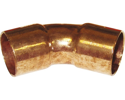 Oblouk 45 AA 5041 15 mm, měď, hrdlo na obou stranách