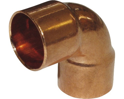 Koleno 90 AA 5090 15 mm, měď, hrdlo na obou stranách