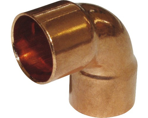 Koleno 90 AA 5090 18 mm, měď, hrdlo na obou stranách