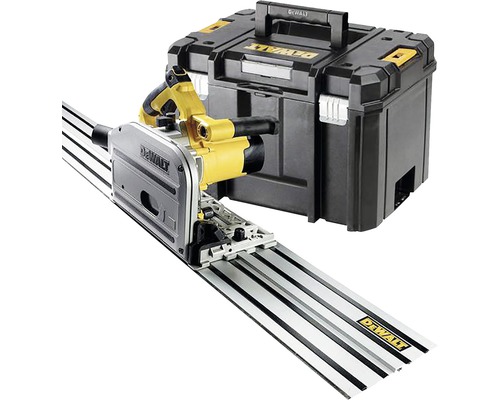Ponorná kotoučová pila DeWalt DWS520KTR-QS, 1300W s 1,5 m vodící lištou DWS5022 Ponorní pila DeWalt s vodicí lištou a kufříkem na nářadí