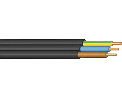 Instalační kabel CYKYLo-J 3x2,5, metrážové zboží Elektrický kabel se třemi vodiči
