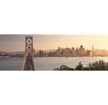 Pohled na panorama San Francisca s mostem San Francisco-Oakland Bay Bridge