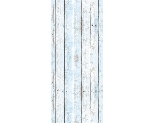 Dřevěné panely s modrou patinou pro design stěn a stropů