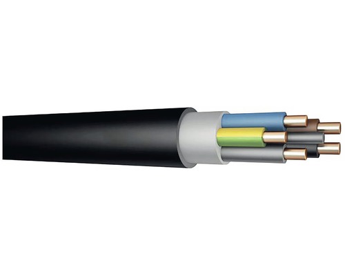 Instalační kabel CYKY-J 5x2,5, metrážové zboží Elektrický kabel s více žilami
