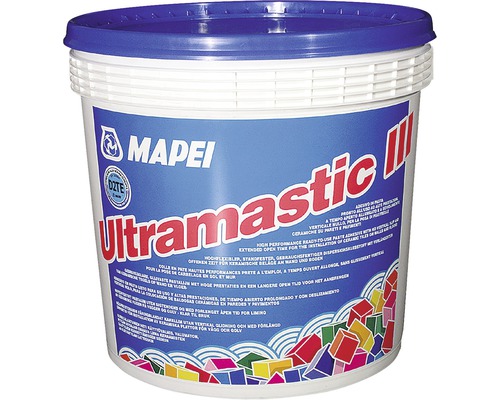 Disperzní lepidlo na obklady a dlažbu MAPEI Ultramastic III D2TE 5 kg bílé