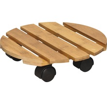 Podstavec na kolečkách z bambusu pro květináče