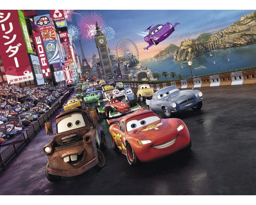 Fototapeta papírová SD401 Disney Cars Race 4-dílná 254x184 cm