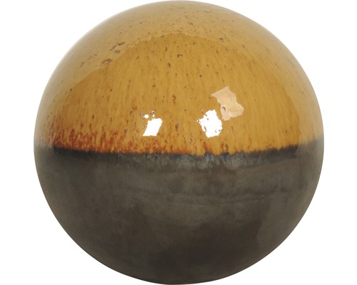 Dekorační koule terakota Lafiora Ø 23 cm žlutá/ antracit