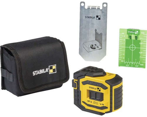 Sada křížového laseru Stabila s brašnou, držákem a cílovou deskou