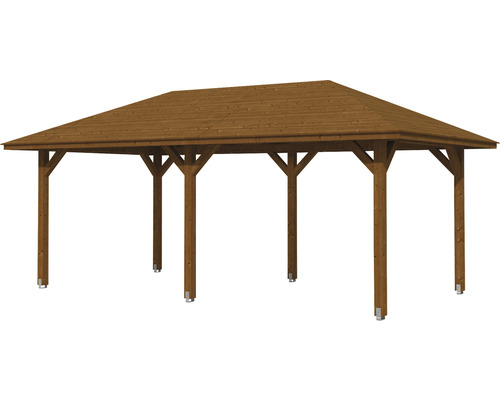 Dřevěný altán se střechou