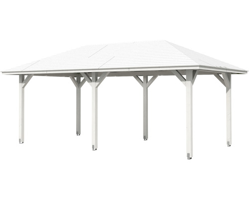 Pavilon s dřevěnou střechou