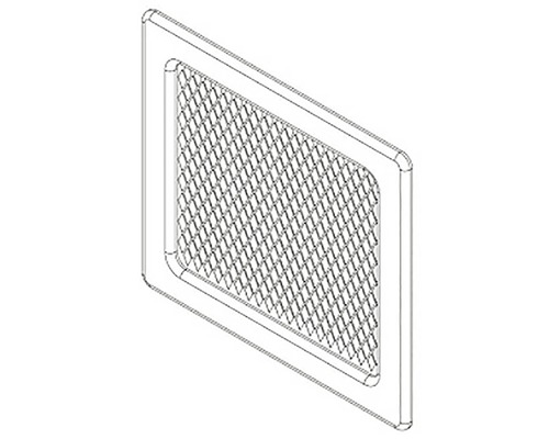 Větrací mřížka se čtvercovým rámem a mřížkovou vložkou