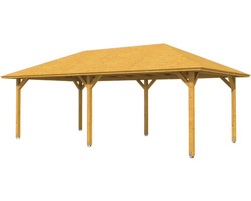 Dřevěný altán se střechou