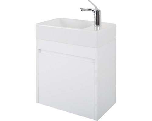 Umyvadlo se skříňkou a baterií do koupelny