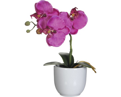 Umělá květina phalaenopsis 26 cm fialová