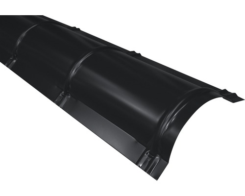 Hřebenáč půlkulatý Precit Roof Big Stone 1000 mm 9005 černá Kovová střešní taška