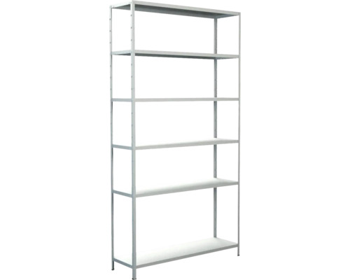 Kovový regál Schulte 4537-W 2300x1200x350 mm, 6 polic, nosnost 510 kg, bílý Kovový regál se šesti policemi pro skladování a organizaci
