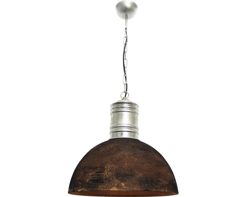 Závěsná lampa s kovovým stínidlem a řetízkovým zavěšením