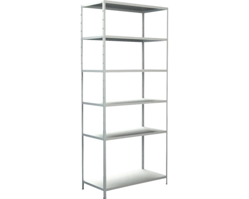 Kovový regál Schulte 4545-W 2300x1000x500 mm, 6 polic, nosnost 510 kg, bílý Kovový regál se šesti policemi pro skladování