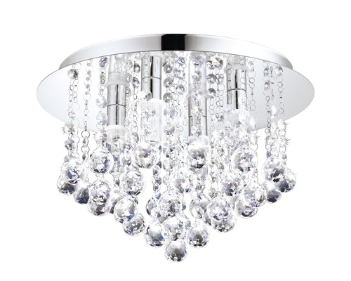 Stropní svítidlo s křišťálovými prvky pro atmosférické osvětlení