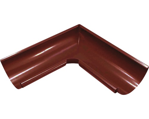 Vnitřní roh pro okapový žlab Precit Roof 125 mm plechový 3009 oxidovaná červená Rohový žlab pro spojení dvou okapů