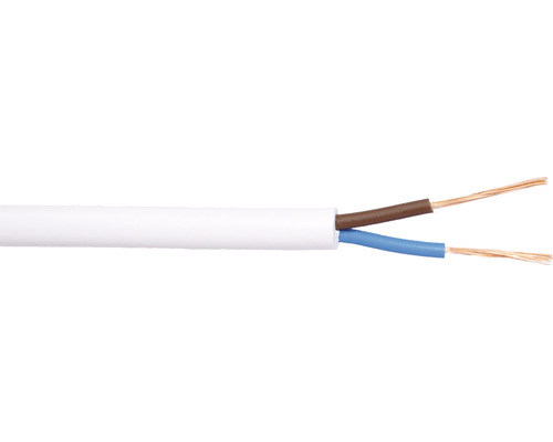 Kabel H03VV-F (CYLY) 2x0,5 bílý, metrážové zboží