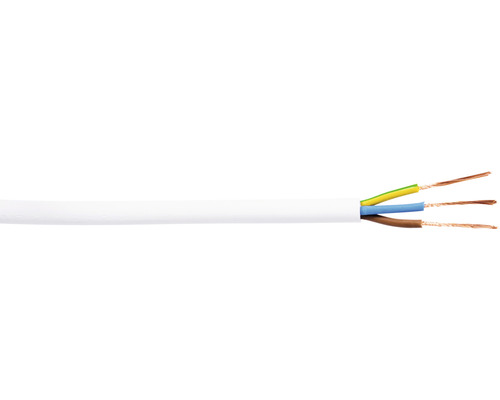 Kabel H03VV-F (CYLY) 3x0,5 bílý, metrážové zboží