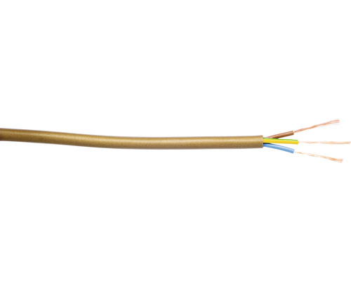 Kabel H03VV-F (CYLY) 3x0,5 zlatá barva, metrážové zboží