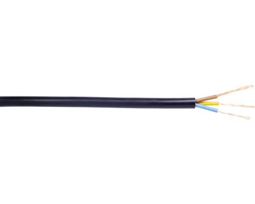 Kabel H03VV-F (CYLY) 3x0,5 černý, metrážové zboží