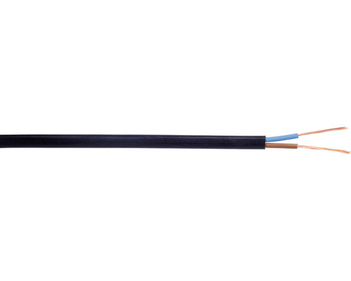 Kabel H03VVH2-F (CYLY) 2x0,5 černý, metrážové zboží