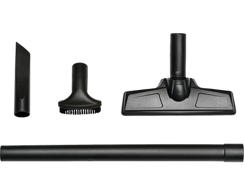 Sada hubic k vysavači s hubicí do spár, kartáčovou hubicí, podlahovou hubicí a sací trubkou