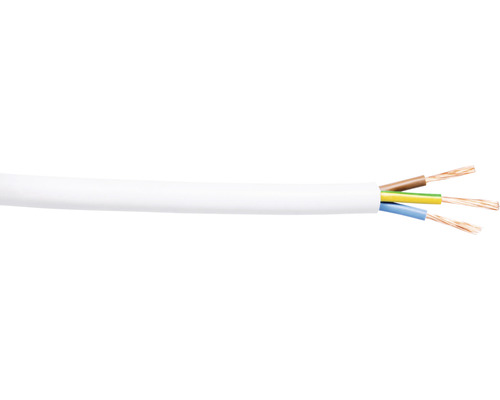 Silový kabel H05 VV-F 3x2,5 (CYSY) bílý, metrážové zboží