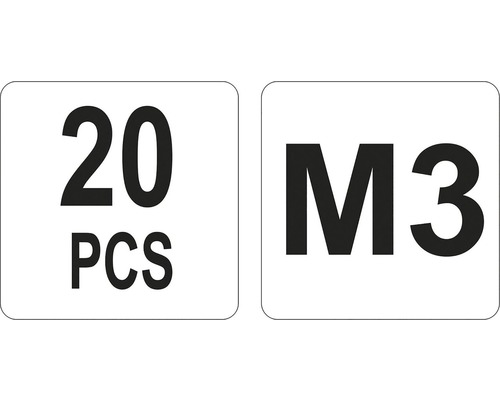 Potisk obalu: 20 kusů, velikost M3