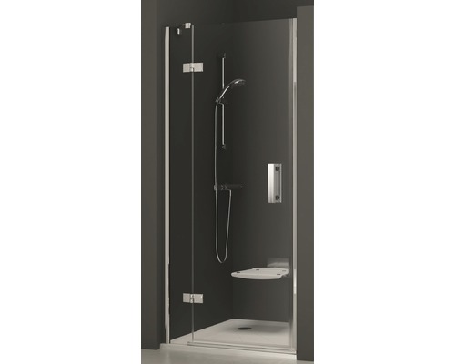 Sprchové dveře RAVAK SmartLine SMSD2-90 B-L Chrome+Transparent 0SL7BA00Z1 Otevřené sprchové dveře se sprchovým sedátkem a sprchovou soupravou