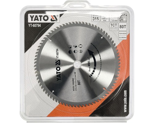 Pilový kotouč Yato s 80 zuby na dřevo