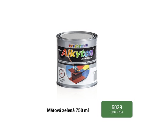 Samozákladová barva na rez i dřevo lesklá Alkyton 0,75 l mátově zelená RAL6029