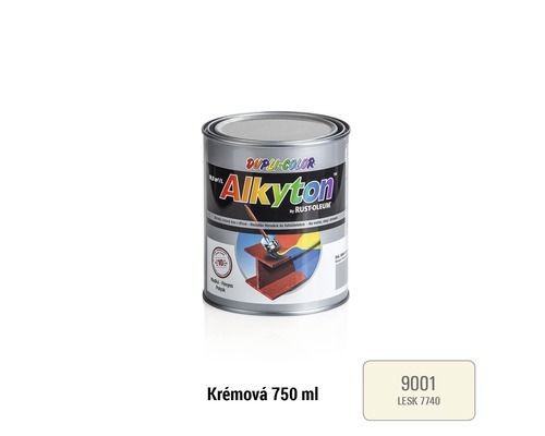 Samozákladová barva na rez i dřevo lesklá Alkyton 0,75 l krémová RAL9001