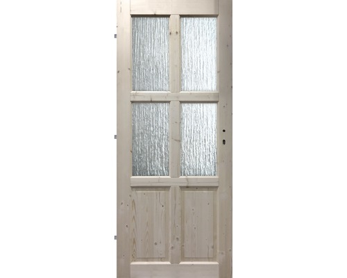 Interiérové dveře masivní 4S2K prosklené, 80 L, smrk-0