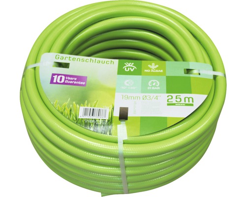 Stočená zahradní hadice, délka 25 metrů a průměr 19 milimetrů