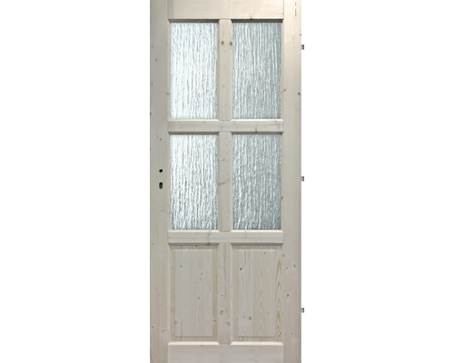 Interiérové dveře masivní 4S2K prosklené, 80 P, smrk