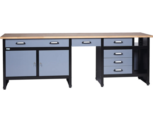 Pracovní stůl Küpper 2400x840x600 mm, 6 zásuvek Pracovní stůl Küpper 2400x840x600 mm, 6 zásuvek