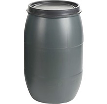 Šedý plastový sud s víkem pro různé použití
