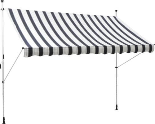 Balkónová markýza 2 x 1,2 m modro/bíle pruhovaná Balkónová markýza 2 x 1,2 m modro/bíle pruhovaná