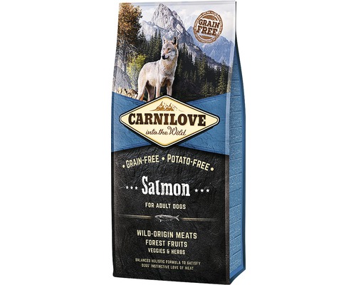 Granule pro psy Carnilove Grain Free Salmon for Adult 12 kg Balení suchého krmiva pro psy Carnilove s lososem pro dospělé psy