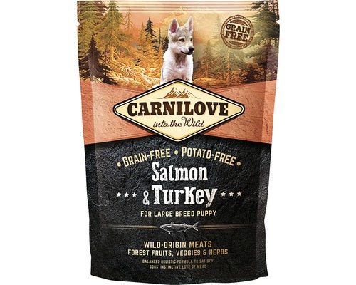 Granule pro psy Carnilove Grain Free Salmon & Turkey for Large Breed Puppy 1,5 kg