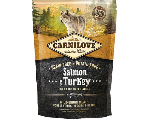 Carnilove suché krmivo pro psy s lososem a krůtou pro velká plemena dospělých psů, bez obilovin