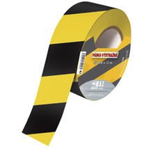 Výstražná páska, žluto-černá, 75 mm x 500 m-thumb-0