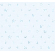 Tapeta s motivy kočárků, houpacích koní a hraček